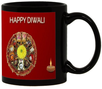 

Lolprint 39 Diwali Gift Black Ceramic Mug(325 ml)