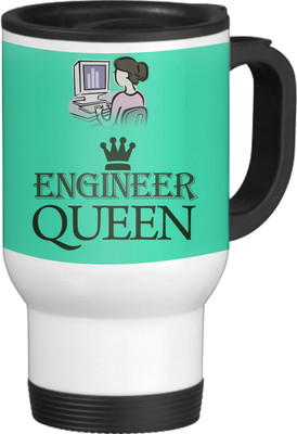 56% OFF on TIED RIBBONS Engineer Queen White-Travel Ceramic Coffee Mug(600 ml)