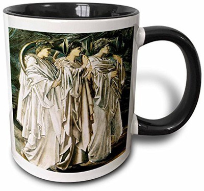 

3dRose The Challenge in The Desert By Edward Burne-Jones Two Tone Black, 11 oz, Black/White Ceramic Mug(60 ml), Multicolor