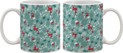 

Artifa Christmas Decoration Pattern Porcelain, Ceramic Mug(350 ml), Multicolor