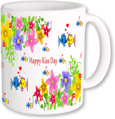 

PhotogiftsIndia Happy Kiss Day 07 Ceramic Mug(325 ml), Multicolor