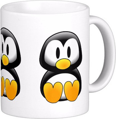Exoctic Silver Cute Penguin C001 Ceramic Mug(300 ml) available at flipkart for Rs.299