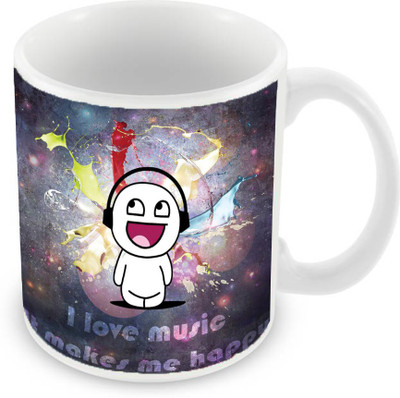 

Sleep Nature's SN-MG-2371 Ceramic Mug(350 ml), Multicolor