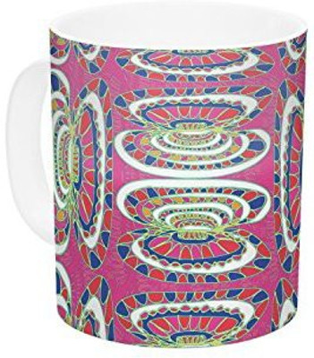 

Kess InHouse InHouse Miranda Mol Bohemian Wild Pink Abstract Ceramic Coffee, 11 oz, Multicolor Ceramic Mug(60 ml)
