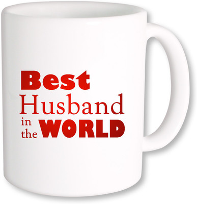 

PhotogiftsIndia Worlds Best Husband Coffee Ceramic Mug(350 ml), Multicolor