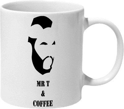 

Mooch Wale Mr T And Coffee Ceramic Mug(325 ml), Multicolor