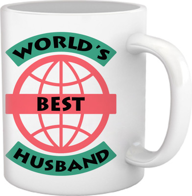 

Tied Ribbons World Best Husband Ceramic Mug(350 ml), White