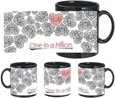 

Snapgalaxy One in A Million in Black Ceramic Mug(320 ml), Multicolor