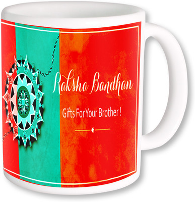 

PhotogiftsIndia Raksha Bandhan Gifts For Brother Ceramic Mug(325 ml), Multicolor