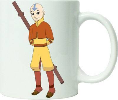 

Maison N Mode Aang Standing Coffee Ceramic Mug(330 ml), Multicolor