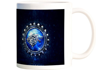 

Rangeele Inkers Game of Thrones House Stark Ceramic Mug(300 ml), Multicolor