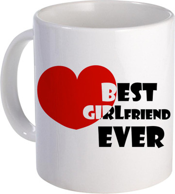 

SKY TRENDS Best GirlFriend Ever Forever Gift For Special Day VAlentine DAy Design (117) Ceramic Mug(320 ml), White