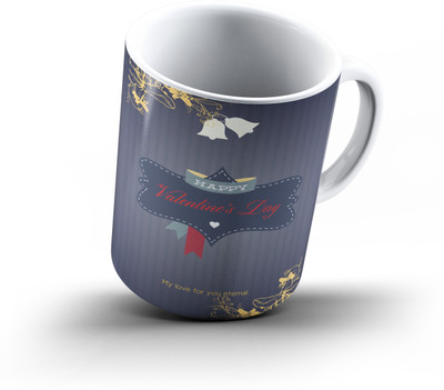 

Ucard Valentines Day Love556 Bone China, Ceramic, Porcelain Mug(325 ml), Multicolor