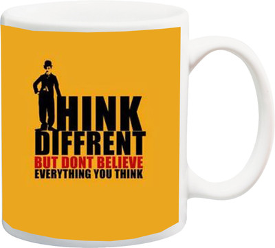 

ME&YOU Think Different but dont believe Everything you are thinking Ceramic Mug(325 ml), Multicolor
