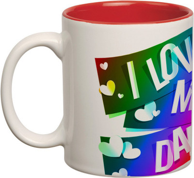 

Prithish I Love My Dad Double Colour Ceramic Mug(330 ml), Multicolor