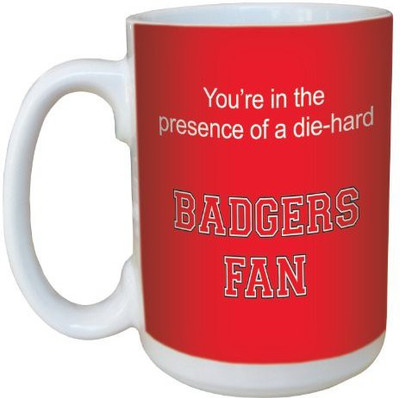 

Tree-Free Greetings Greetings lm44614 Badgers College Football Fan Ceramic with Full-Sized Handle, 15-Ounce Ceramic Mug(60 ml), Multicolor