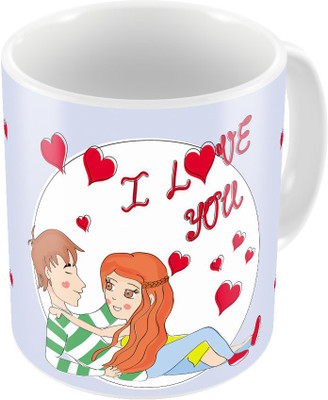 

Home India Designer Romantic Printed Coffees Pair 769 Ceramic Mug(300 ml, Pack of 2), Multicolor