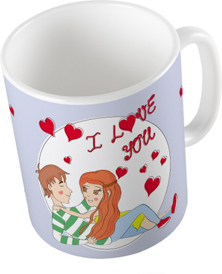

Home India Designer Romantic Printed Coffee 769 Ceramic Mug(300 ml), Multicolor