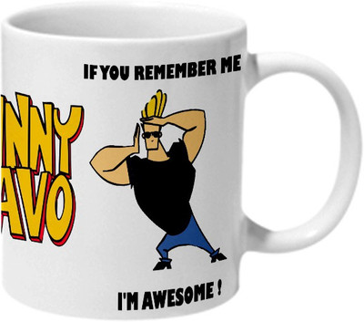 

Mooch Wale Johnny Bravo Im Awesome Ceramic Mug(325 ml), Multicolor
