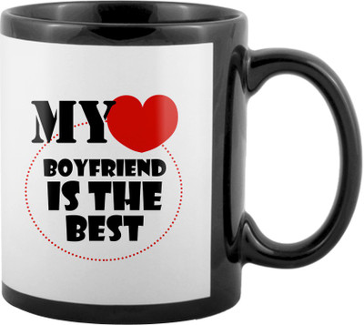 

SKY TRENDS World's Best Gifts For Valentine Girlfriend Boyfriend Friend Husband Wife Anniversary & Birthday Design Code 118 Ceramic Mug(325 ml), Black