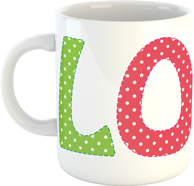 

Deeher Gifts love design 12 Ceramic Mug(330 ml), Multicolor