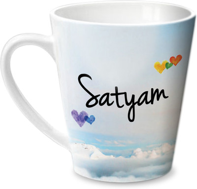 

Hot Muggs Simply Love You Satyam Conical Ceramic Mug(350 ml)
