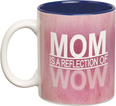 

Prithish Mom Is A Reflection Of Wow Double Color Ceramic Mug(330 ml), Multicolor