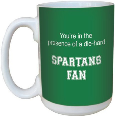 

Tree-Free Greetings Greetings lm44488 Spartans College Football Fan Ceramic with Full-Sized Handle, 15-Ounce Ceramic Mug(60 ml), Multicolor
