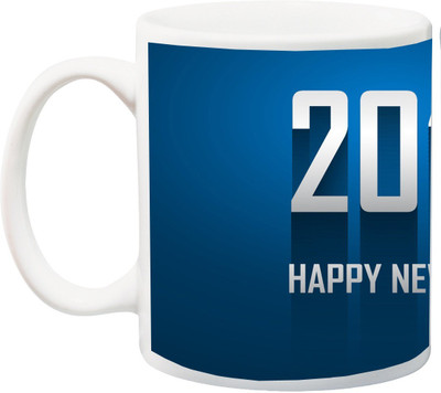 

ME&YOU Gift for Husband/Wife,Boyfriend/Girlfriend;Happy New Year Printed Ceramic Mug(325 ml), Multicolor