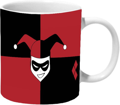 

Mooch Wale Harley Quinn Face Ceramic Mug(325 ml), Multicolor