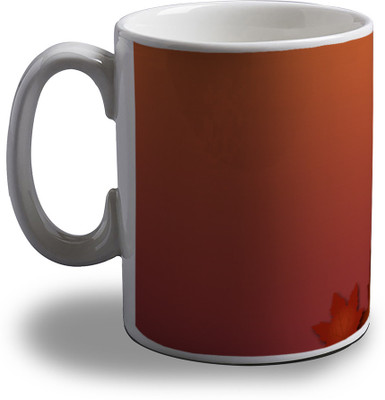

Artifa Autumn Leaves Porcelain, Ceramic Mug(350 ml), Multicolor