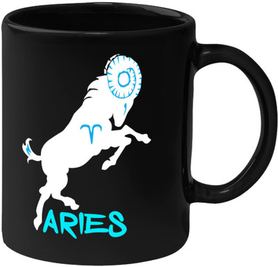 

HuppmeGift Aries Black Ceramic Mug(350 ml)