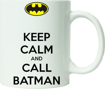 

Maison N Mode Keep Calm And Call Batman Coffee Ceramic Mug(330 ml), Multicolor