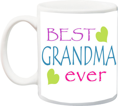 

ME&YOU Gift for Grandmother/Nani/Dadi On Birthday/Special Occasion;Best grandma ever printed Ceramic Mug(325 ml), Multicolor