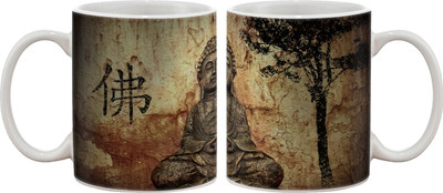 

Artifa Lord Buddha Statue Porcelain, Ceramic Mug(350 ml), Multicolor