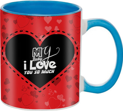 

SKY TRENDS Great Romantic Love Best Gifts For Valentine Day For Girlfriend Boyfriend Fiance Wife Husband, Anniversary,Christmas, Design 003 Ceramic Mug(325 ml), Multicolor