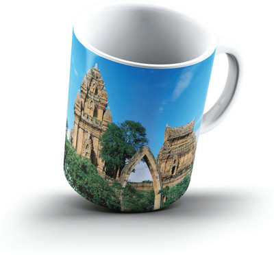 

Ucard Po Klong Garai Towers Ninh Thuan Vietnam2601 Bone China, Ceramic, Porcelain Mug(325 ml), Multicolor