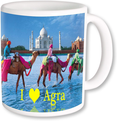 

PhotogiftsIndia I Love Agra With Taj Ceramic Mug(325 ml)