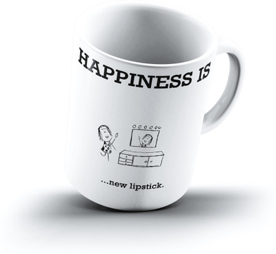Ucard Happiness Is1339 Bone China, Ceramic, Porcelain Mug(325 ml)