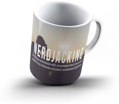 

Ucard Nerdjacking Wordplay803 Bone China, Ceramic, Porcelain Mug(325 ml), Multicolor