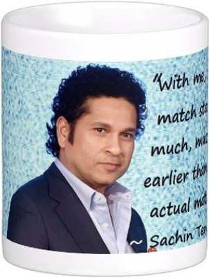 35% OFF on Exoctic Silver Sachin Tendulkar: Cricket God A007 Ceramic Coffee Mug(300 ml)