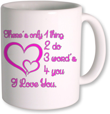PhotogiftsIndia I Love you Gifts For Happy Valentine Day Ceramic Mug(350 ml), White
