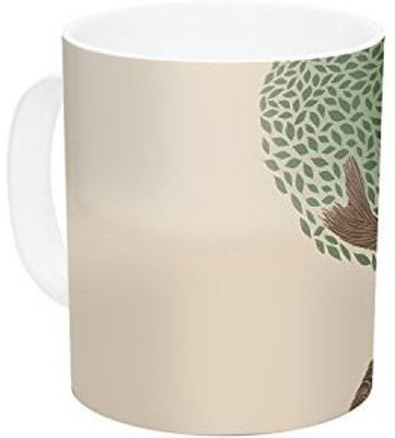 

Kess InHouse InHouse Tobe Fonseca Run For Your Life Tree Illustration Ceramic Coffee, 11 oz, Multicolor Ceramic Mug(60 ml)