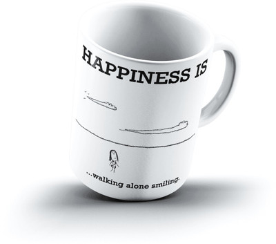 

Ucard Happiness Is1324 Bone China, Ceramic, Porcelain Mug(325 ml)