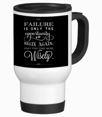 52% OFF on Tied Ribbons Failure Is Only The Appointment Travel Stainless Steel Mug(350 ml)