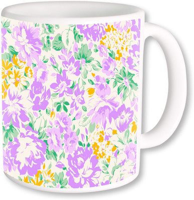 

Heyworlds gifts for flower design 07 Ceramic Mug(325 ml), Multicolor