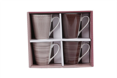 

Sivica M810 Ceramic Mug(400 ml, Pack of 4), White
