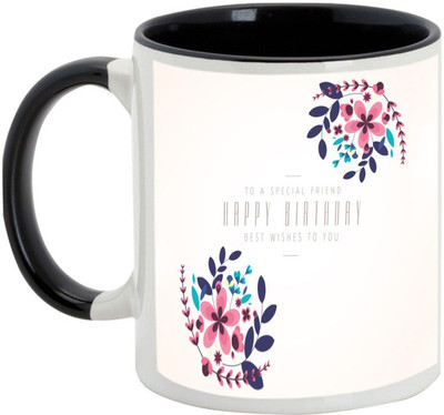 

AllUPrints Best Birthday Wishes For Special Friend Ceramic Mug(325 ml), Black