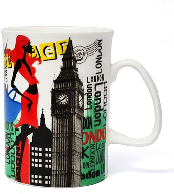 

Painting Mantra London Fashion City Ceremic Coffee Ceramic Mug, Multicolor