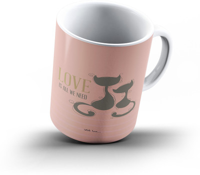 

Ucard Valentines Day Love609 Bone China, Ceramic, Porcelain Mug(325 ml), Multicolor